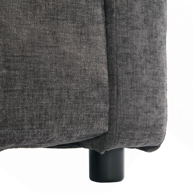 68,1 po Coussin de causeuse rembourré surdimensionné 68 po, Gris