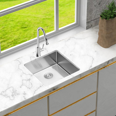 18" Kitchen Sink Undermount - 23 Inch Stainless Steel 10 Deep With Smooth Surface Depth And Assembly