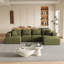 Ensemble de canapé modulaire rembourré moderne sans os, canapé modulaire en forme de L avec 6 coussins, combinaison gratuite pour le salon et la chambre à coucher-1218172508