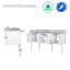 Ensemble de meuble-lavabo autoportant 60 po avec comptoir blanc Carrara, 60 po, entièrement assemblé-645787021