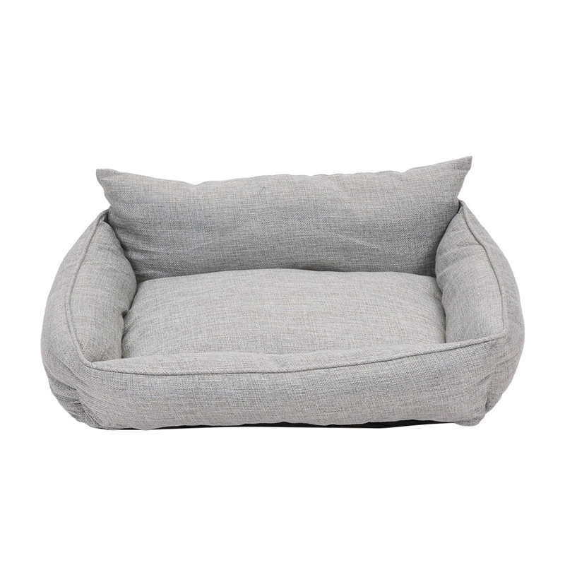 Polyester Pet Bed, Light Grey, 22cm H x 53cm W x 46cm D