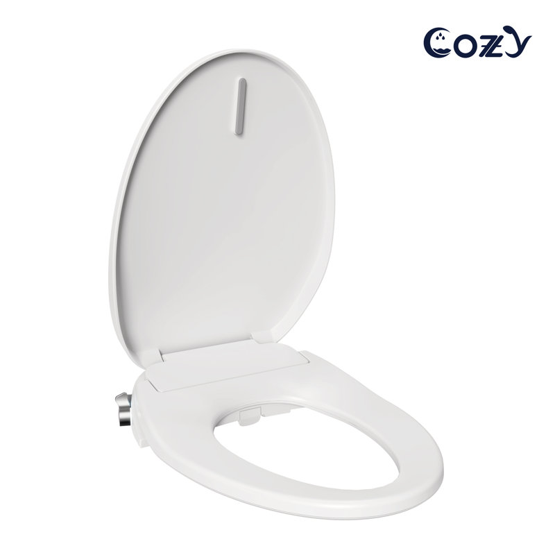 Siège de toilette électrique allongé COSY avec télécommande, siège chauffant, séchoir à air chaud, contrôle de la température et de la pression de l'eau, veilleuse