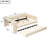 Full Size Beige Upholstered Platform Bed With Storage Shelves, Charging Station And Trundle, Comfortable For Napping Desk, 2 Standard Plug Outlets Ports, Trundle Holiday Visitors-1229362426