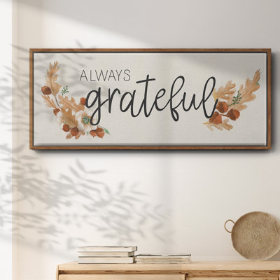 «Always Grateful», toile encadrée