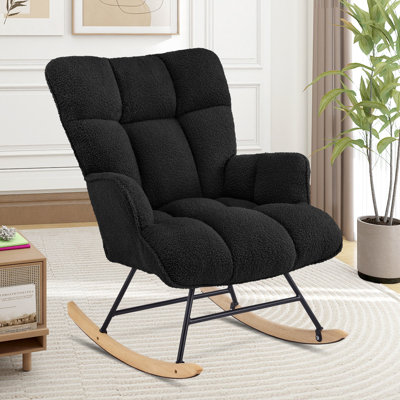 Solid + Manufactured Wood/Iron Rocking Chair
