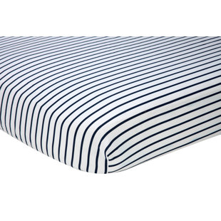 Drap-housse pour lit de bébé à rayures