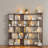 Space-saving Mdf Bookcases Set, Dark Brown Finish, Modern Design For Home