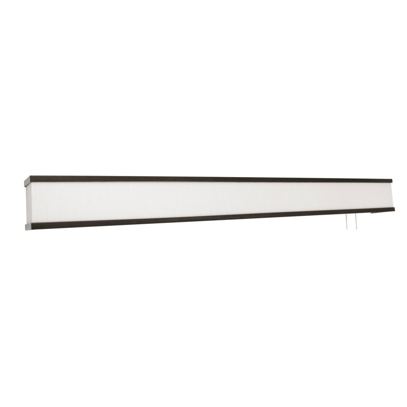2 lumières, H 4,88 po x l 50 po x P 4 po, Bronze huilé