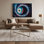 Art mural sur toile mauve Space Helix