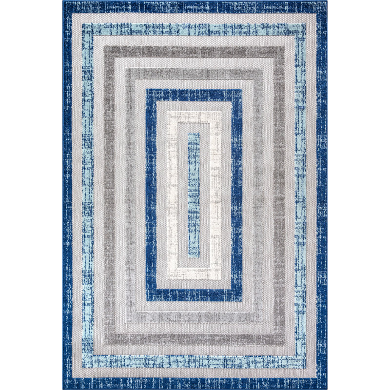 Gibson Geometric Indoor / Outdoor Rug, Rectangle 5'3" x 7'6"