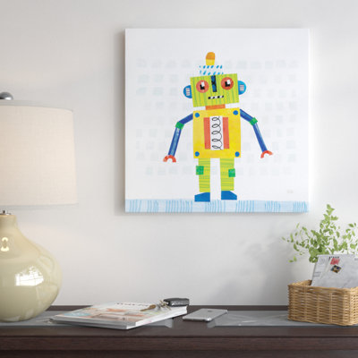 « robot party iv » par melissa averinos, peinture sur toile