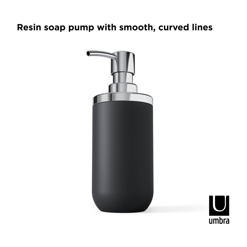 Matte Black and Chrome Industrial Soap Dispenser