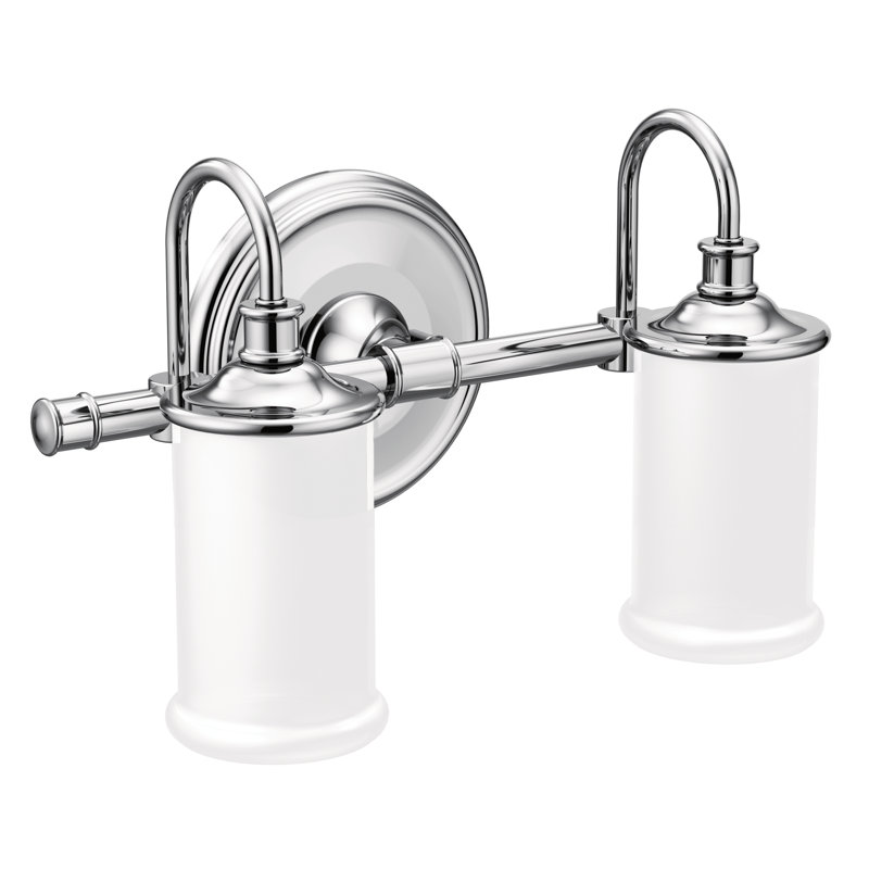 Éclairage pour salle de bain à 2 lumières Belfield, Chrome