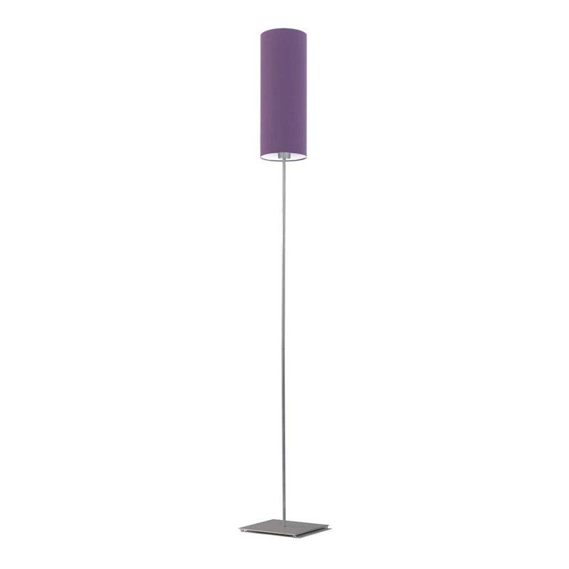 Florencja 165cm Traditional Floor Lamp, Brushed Steel, Violet