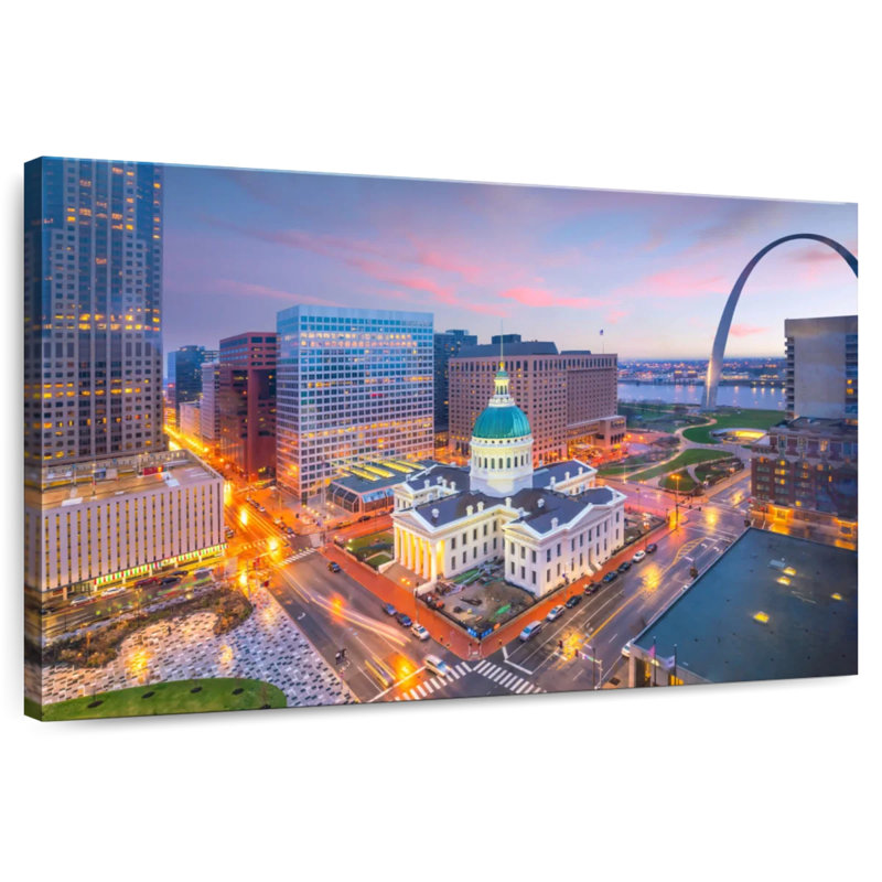 Paysage urbain du Missouri, H 34 po x l 51 po