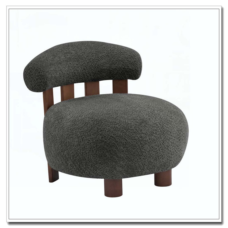 Fauteuil d'appoint en tissu Bouble, Gris foncé