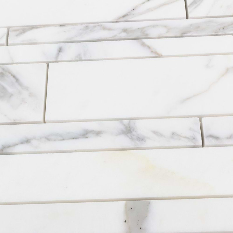 Calacatta 12x18 Polished Tumbled Marble Mosaic Tile
