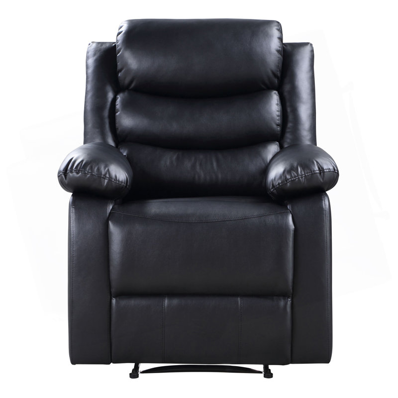 Fauteuil inclinable électrique avec accoudoirs coussinés, Noir