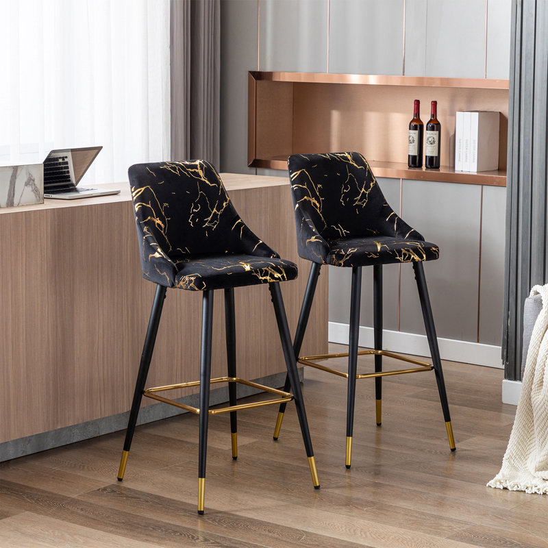 Schaub 30" Bar Stool, Black