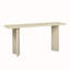 Élégante console avec placage de pin et pieds géométriques, idéale pour le salon, le bureau et la salle à manger-85456771