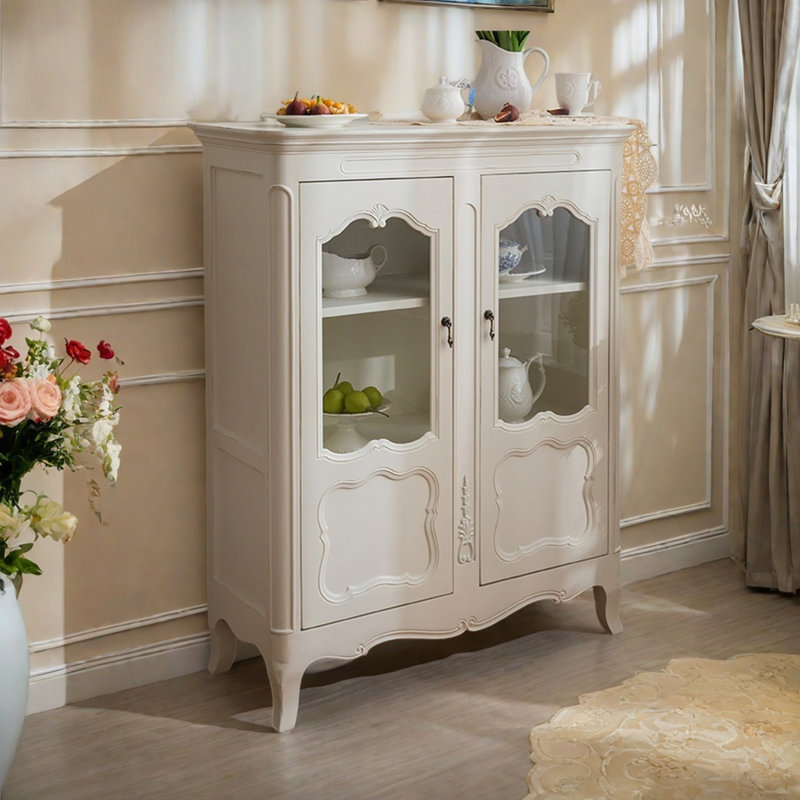 Vitrine élégante à double porte de style français