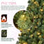 Arbre de Noël 7 pi en PVC avec 380 lumières DEL Wi-Fi Music Sync - Contrôle de l'application, 1339 pointes, branches articulées, effets bicolores, base en métal-1317320013