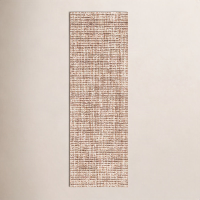 Alda Handmade Handwoven Jute/Sisal Natural/Ivory Rug, Runner 2'6" x 8'