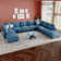 Tomario 10- Piece Upholstered U-Shaped Modular Sectional With Storage