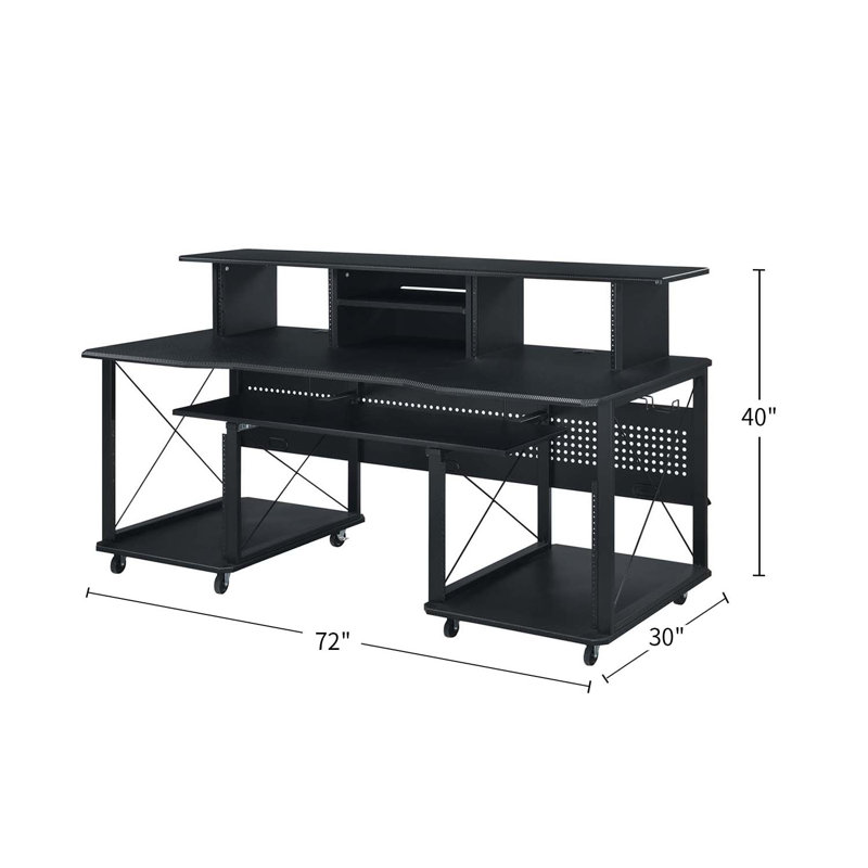 Mehraan 71.6'' W Music Desk, Black