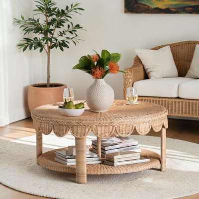 Table basse en rotin naturel Arta