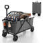 Chariot de chariot robuste Costway avec porte-bouteilles de guidon réglables et pochette de rangement-101535295