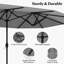 Red Barrel Studio® 10 Pieces Patio Wicker Dining Set With Double-sided Patio Umbrella 8 Armchairs Coffee-788284969