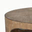 Table basse avec tablette Roki, plateau ovale en bois de pin brun naturel de 55 pouces