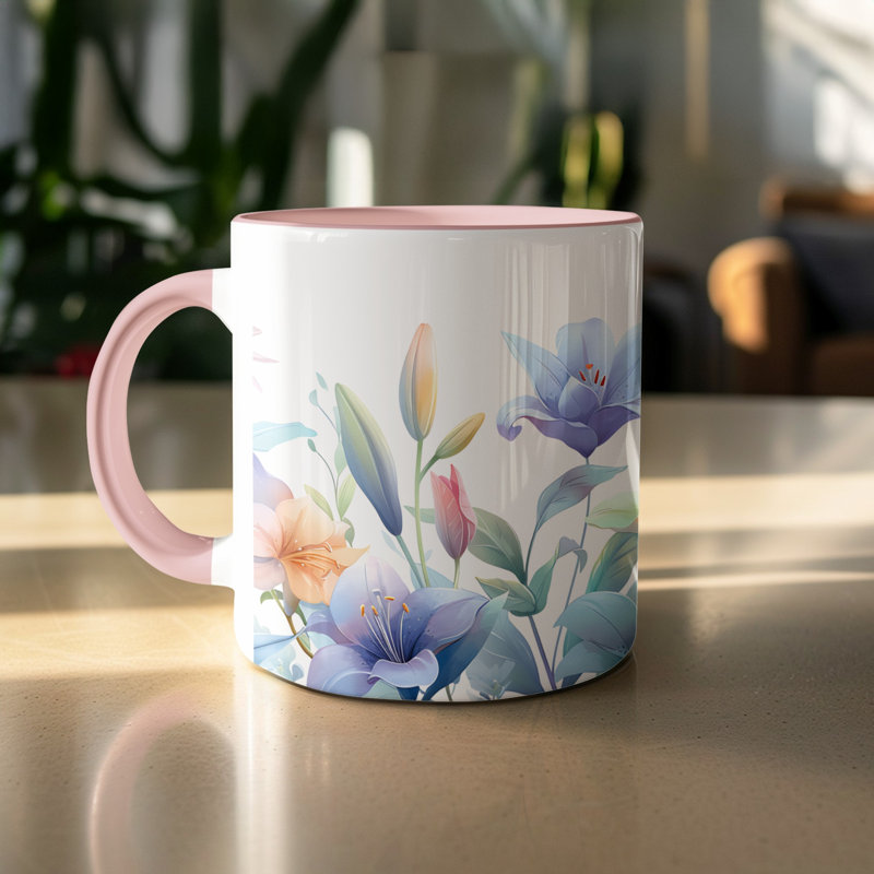 Ceramic Coffee Mug, Pink