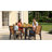 5 Piece Outdoor HDPE Dining Set, All-Weather Patio Table and Chairs W/ Umbrella Hole, Low Maintenance for Porch, Backyard-700693383