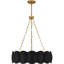 Luminaire suspendu noir mat 5 lumières Santana