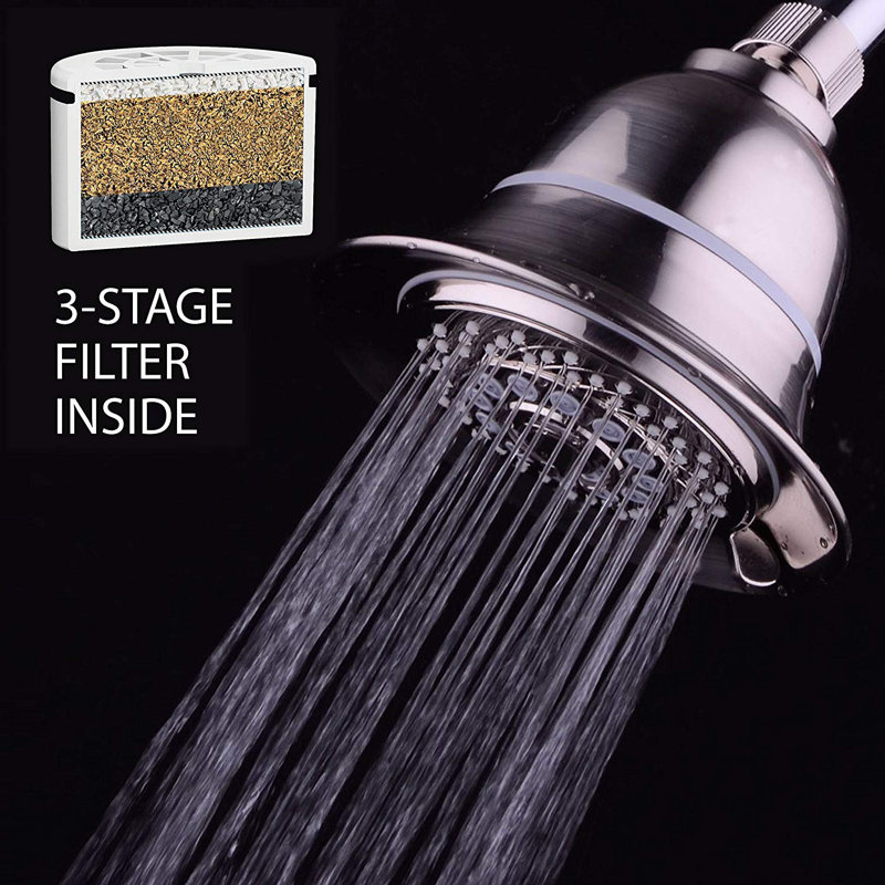Pomme de douche multi-fonctions réglable, Nickel brossé