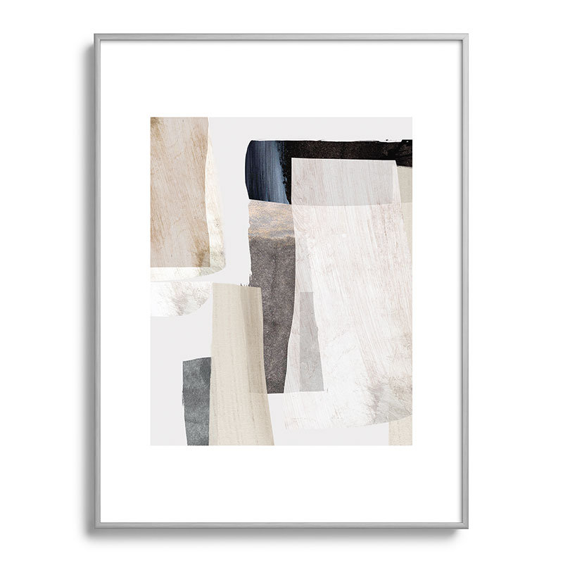 Argile - impression d'un seul cadre photo, Argent, H 24 po x l 18 po