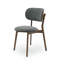 Chaise d'appoint rembourrée gris foncé
