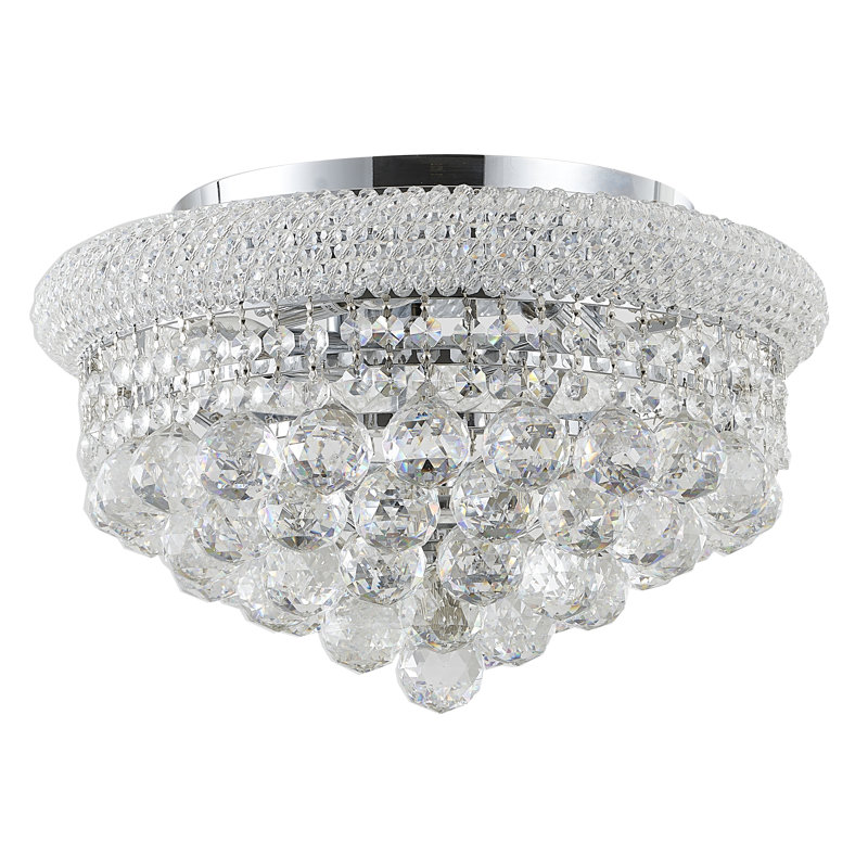 Clarke Modern 4 Light Crystal Flush Mount