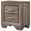 Table de chevet rectangulaire 2 tiroirs Copper Cocoa-680004231