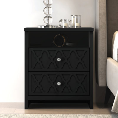 Chessani 26.8" 2 Drawer Nightstand with Storage