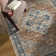 Oriental Neutral Brown / Blue Machine Washable Non-Slip Indoor Area Rug