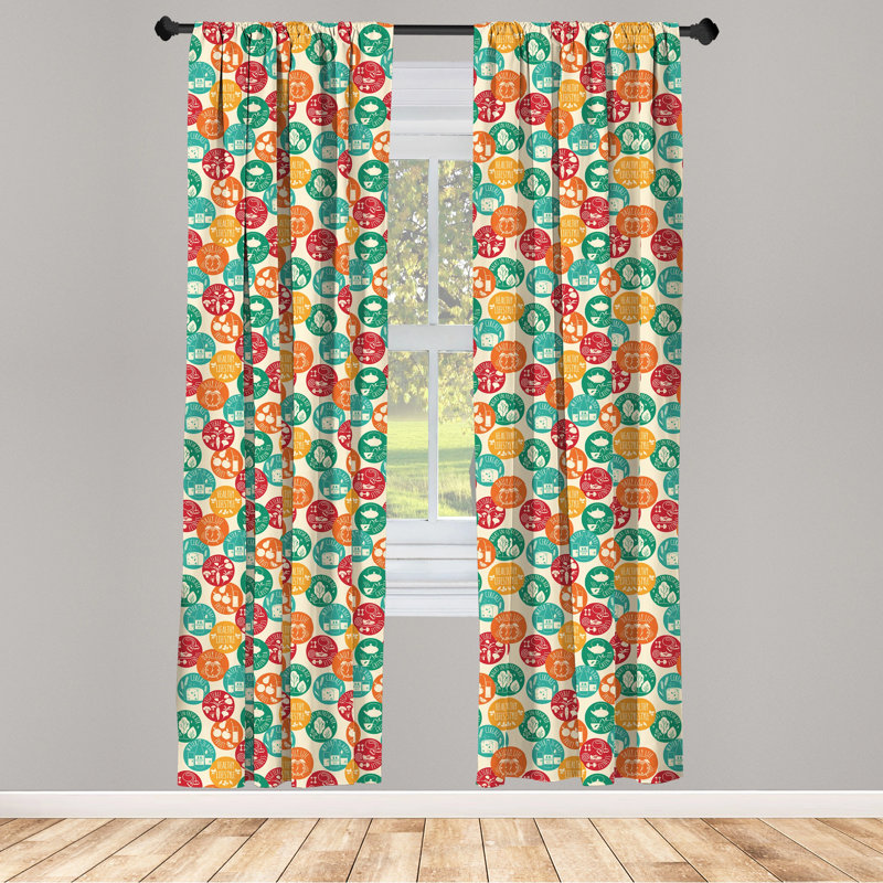 Fitness Semi-Sheer Rod Pocket Curtain Panels, 28" x 63"