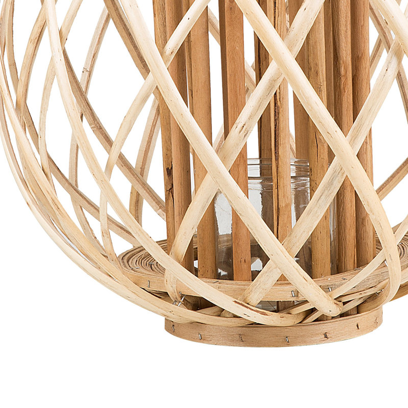 Wood Floor Lantern, Light Wood