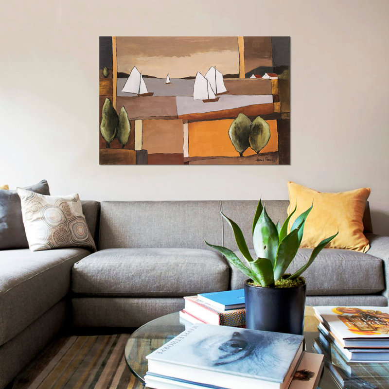 « horizon ii », impression sur toile, H 26 po x l 40 po x P 1,5 po, Pas de tapis, Toile tendue