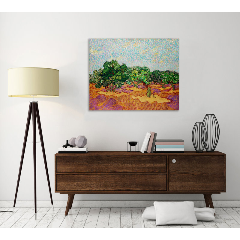 Olive Trees par Vincent Van Gogh - reproduction d'art sur toile tendue, H 20 po x l 25 po x P 1,5 po