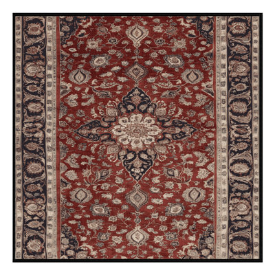 Machine Washable Persian Black Area Rug