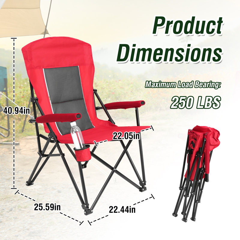 Folding Camping Chair, Red