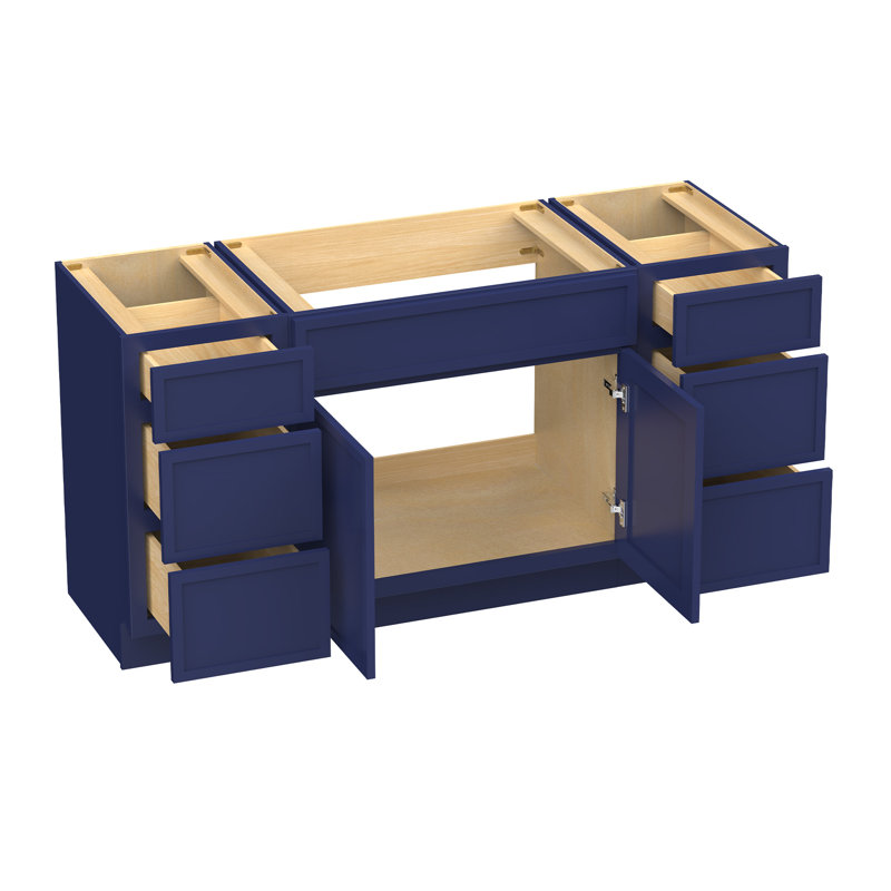 Base de meuble-lavabo simple 63 po seulement, Bleu